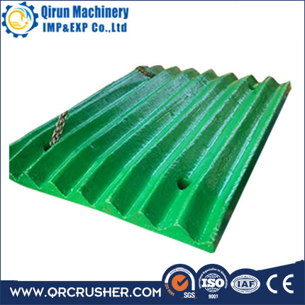Jaw crusher fixed and swing jaw plates